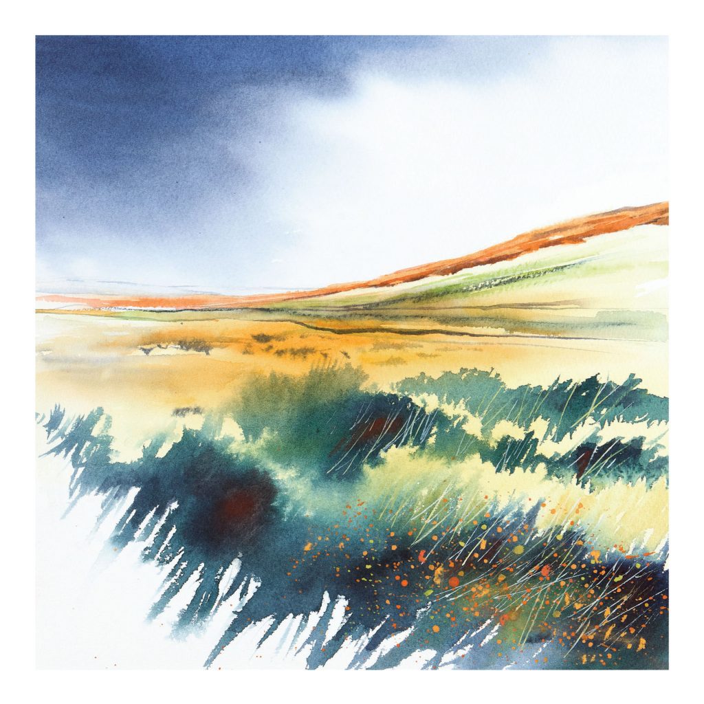 Landscape watercolour art card